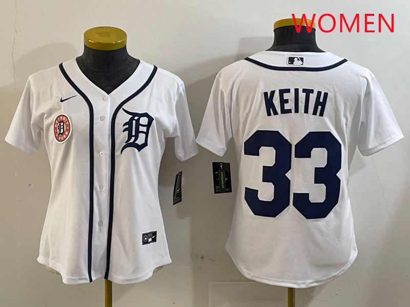 Women Detroit Tigers #33 Keith White Game 2025 Nike MLB Jersey style 3